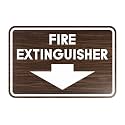 Signs ByLITA Classic Framed Fire Extinguisher (Walnut) - Large
