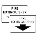 Signs ByLITA Classic Framed Fire Extinguisher (White) - Large 2 Pack