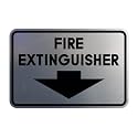 Signs ByLITA Classic Framed Fire Extinguisher (Brushed Silver) - Small