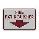 Signs ByLITA Classic Framed Fire Extinguisher (Light Grey/Burgundy) - Small
