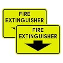 Signs ByLITA Classic Framed Fire Extinguisher (Yellow/Black) - Medium 2 Pack