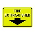 Signs ByLITA Classic Framed Fire Extinguisher (Yellow/Black) - Medium