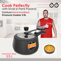 Sigri-wala Apple Arc Hard Anodised Pressure Cooker 3.5 L Induction Bottom Pressure Cooker (Hard Anodized)
