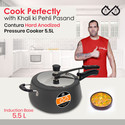 Sigri-wala Apple Arc Hard Anodised Pressure Cooker 5.5 L Induction Bottom Pressure Cooker (Hard Anodized)