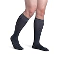Sigvaris Men’s Style Microfiber Patterns 830 Closed Toe Calf-High Socks 20-30mmHg - Graphite - Chevron - Small Short
