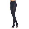 SIGVARIS Women’s DYNAVEN Open Toe Pantyhose 20-30mmHg - Small Short - Black