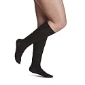 Sigvaris Women’s Style Soft Opaque 840 Closed Toe Calf-High Socks 15-20mmHg - Black - Large Short