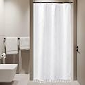 Siiluminisoy Small Stall Boho Shower Curtain White Tassle Woven Fabric Shower Curtain 36 x 72 Half Size Tufted Chevron Striped Textured Modern Farmhouse Minimalist Cloth for Bathroom