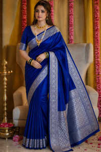 Sijileen Woven Banarasi Silk Blend Satin Saree