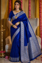 Sijileen Woven Banarasi Silk Blend Satin Saree