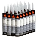 SIKA Sikaflex-221, Black, Multi-Purpose Polyurethane Sealant &amp; Adhesive, Permanent Elastic Seal, Sandable/Paintable, NSF Approved for Drinking Water, 10.1 (Pack of 24)