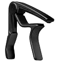 SIKO REEDS-Guitar Capo Quick Change For Ukulele, Bass, Electric And Acoustic Guitars (Black)