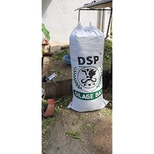 dsp silage bag 50kg 1 count - white cylindrical bag - 2452 inch 60micron inner cover - animal waste