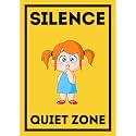 Silence Quiet Zone Sign Sticker Board 29 x 20 CM | Peel &amp; Stick or Screw Fixing | Office, School, Hospital, Library Wall Sign | Pack of 1 (Silent Please, A4 - Medium - 1 Piece)