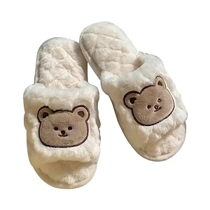 SILENCIO Warm Slipper for Womens Fur Flip