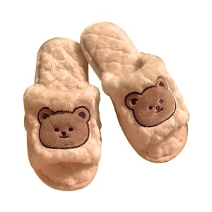 SILENCIO Warm Slipper for Womens Fur Flip