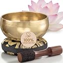 Silent Mind Tibetan Singing Bowl Set – Easy to Play & Beginner Friendly Meditation Bowl with Cushion & Mallet | Stress Relief & Mindfulness | Gift-Ready