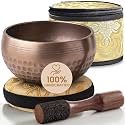 Silent Mind Tibetan Singing Bowl Set – Easy to Play & Beginner Friendly Meditation Bowl with Cushion, Mallet & Case | Stress Relief & Mindfulness | Gift-Ready