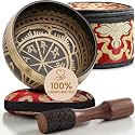Silent Mind Tibetan Singing Bowl Set – Easy to Play & Beginner Friendly Meditation Bowl with Cushion, Mallet & Case | Stress Relief & Mindfulness | Gift-Ready