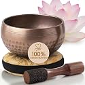 Silent Mind Tibetan Singing Bowl Set – Easy to Play & Beginner Friendly Meditation Bowl with Cushion & Mallet | Stress Relief & Mindfulness | Gift-Ready