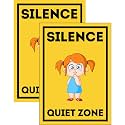 Silent Please Quiet Zone Sign Board Sticker