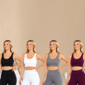 SILEVO Womens Premium Workout Sports Bra Seamless