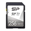 SP Silicon Power 256Gb Sdxc Uhs-I Sd Memory Card, Up to 100Mb/S Read &amp; 80Mb/S Write, Class 10 U3 V30 4K Uhd, Superior Series