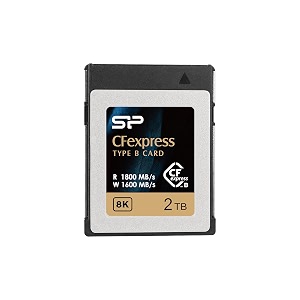 silicon power 2tb cfexpress type-b memory card up to 1800 mbs read raw 4k8k video recording