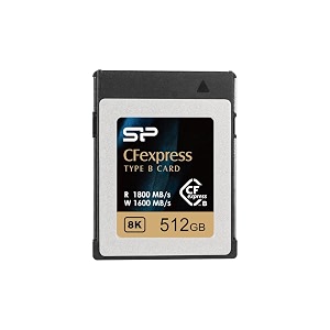 silicon power 512gb cfexpress type-b memory card up to 1800 mbs read raw 4k8k video recording
