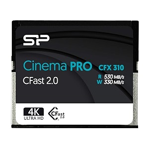 silicon power cinema pro 256gb cfast 20 memory card up to 530mbs read 330mbs write 4k ultra hd video recording for cinematographer filmmaker content creator