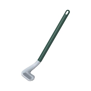silicon toilet cleaning brush with slim no-slip long handle toilet brush 360 degree rarind golf head brush ideal for cleaning home kitchen bathroom amp wash basin pack of 1