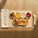 Silicone Baby Meal Plate Set with Spoon