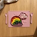 Silicone Baby Meal Plate Set with Spoon
