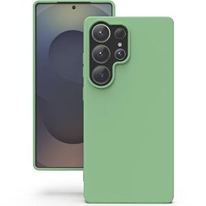 yatwin silicone back case for samsung galaxy s25 ultra soft-touch phone back cover for samsung galaxy s25 ultra - mint green