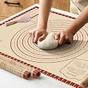 Silicone Baking Mat, 28" x 20" Extra Thick Large Non-Stick Sheet With Measurement for Making Cookies, Macarons, Bread and Pastry - Reusable Food Grade Counter Mat