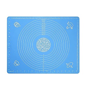 silicone baking mat for pastry rolling with measurements  non - stick fondant mat  liner heat resistance table placemat pad pastry board  reusable bpa free random color baking mat 50  40 cm