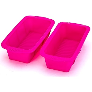 silicone bread amp loaf pan mould  fruit cake pastry making pan  baking mould rectangle 85 x 34 inches pink