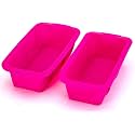 Silicone Bread & Loaf Pan Mould | Fruit Cake, Pastry Making Pan | Baking Mould, Rectangle, 8.5 x 3.4 Inches, (Pink)