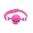 Silicone Breathable Ball Gag for Adult Bondage Restraints Sex Play (Pink, 1.7in Ball)