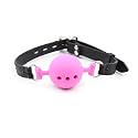 Silicone Breathable Ball Gag for Adult Bondage Restraints Sex Play (Pink+Black, 1.7in Ball)