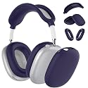 Silicone Case Cover for AirPods Max 2 / AirPods Max Headphones(Dark Purple)
