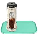 Silicone Coffee Maker Mat with Lip for Countertops 17.4''x10.6'' Mint Green