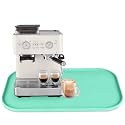 Silicone Coffee Maker Mat with Lip for Countertops, 24'' x 16'', Mint Green