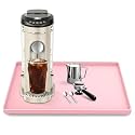 Silicone Coffee Maker Mat with Lip for Countertops, 15.7'' x 11.8'', Pink