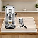 Silicone Coffee Maker Mat with Lip for Countertops 18.9''x11.8''Translucent