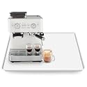 Silicone Coffee Maker Mat with Lip for Countertops, 19.7'' x 15'', White