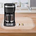 Silicone Coffee Maker Mat with Lip for Countertops 17.4''x10.6''Translucent