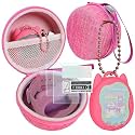 Silicone Cover and Carrying Case for Tamagotchi Uni, Screen Protector for Tamagotchi Uni Interactive Virtual Pet Accessories(Pink)