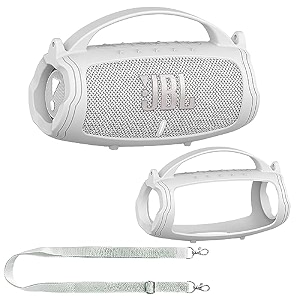 silicone cover case for jbl charge 5 portable bluetooth speaker protective skin holder for jbl charge 5 speaker accessories white case not fit wi-fi version
