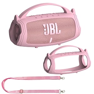 silicone cover case for jbl charge 5 portable bluetooth speaker protective skin case for jbl charge 5 portable bluetooth speaker accessoriesonly pink case